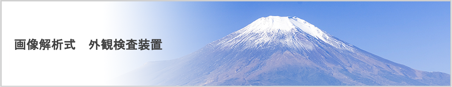 画像解析式　外観検査装置